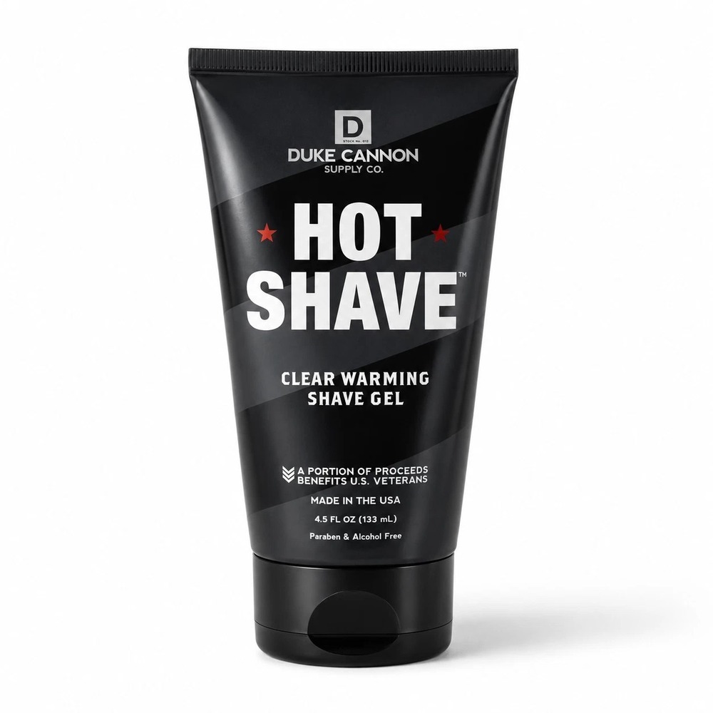 Duke Cannon HOT SHAVE Clear Warming Shave Gel Not For Clowns Barbershop 4.5oz